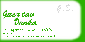 gusztav danka business card